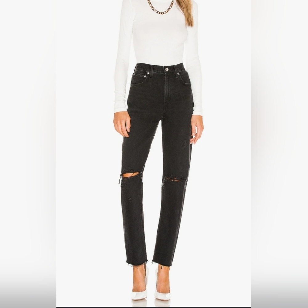 Agolde Black Distressed Jeans